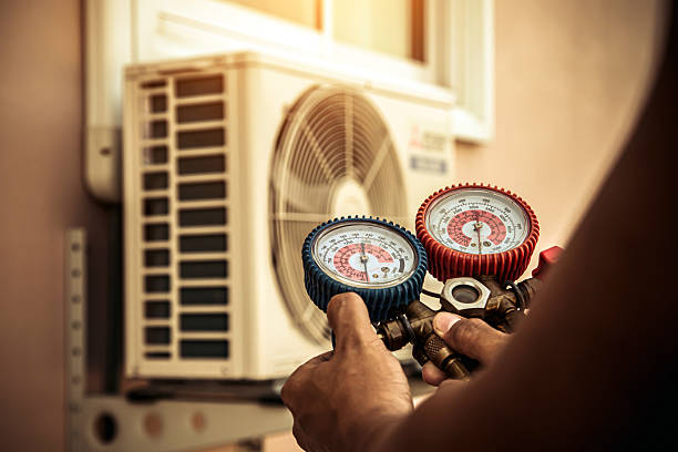Professional Hvac technician working in North Windham, ME